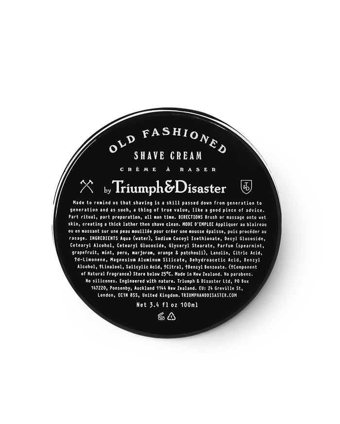 Triumph & Disaster | Old Fashioned Shave Cream | Shop Online at The Birdcage