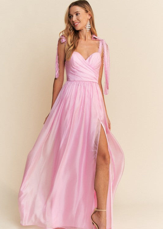 One Day A-Line Tie Strap Gown
