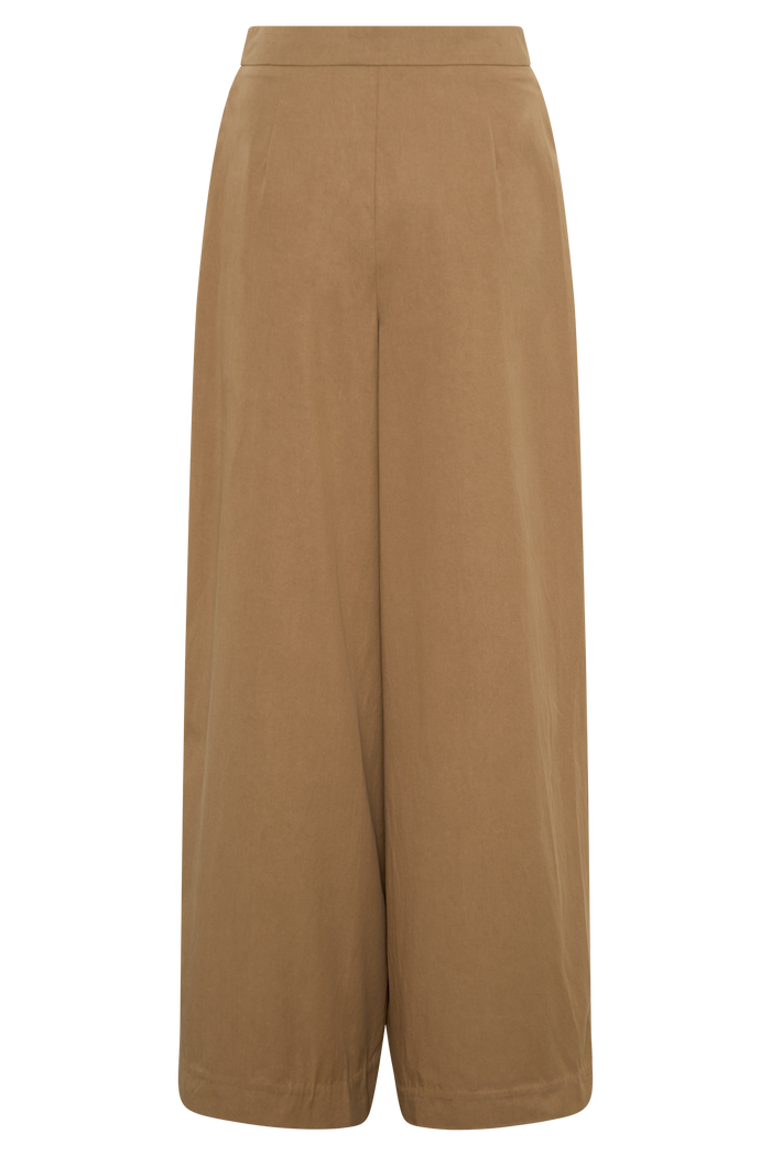 Owen Draped Wide Leg Pants - Mocha