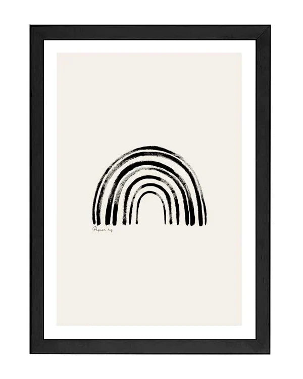 Painted Rainbow Print | A3 Black Framed