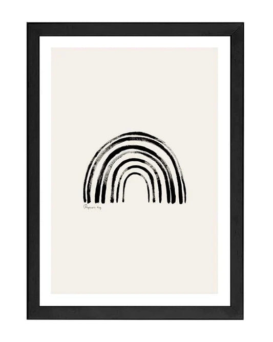 Painted Rainbow Print | A3 Black Framed