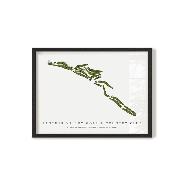 Panther Valley Golf & Country Club | Golf Course Map | Black Frame