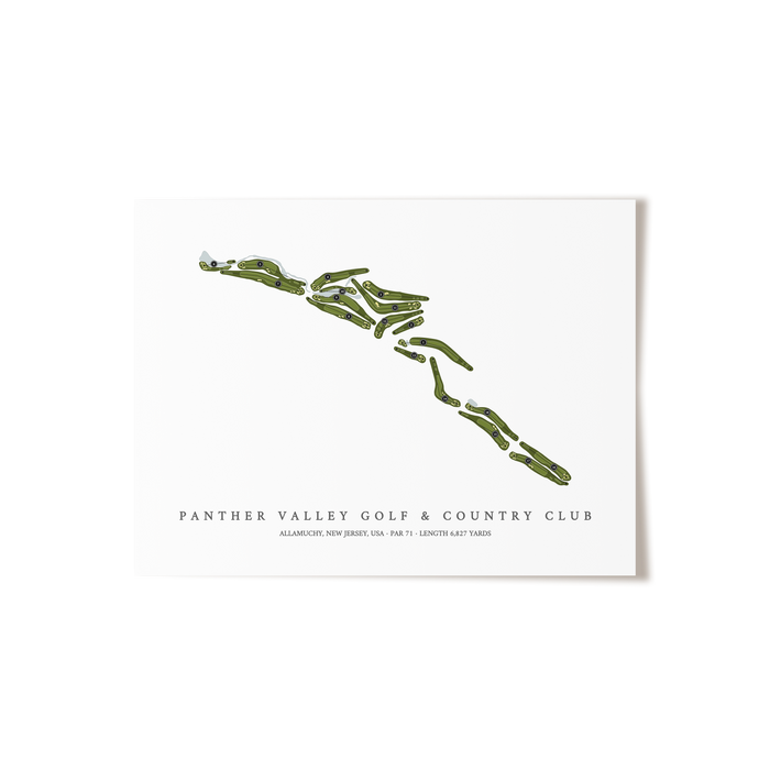 Panther Valley Golf & Country Club | Golf Course Map | Unframed
