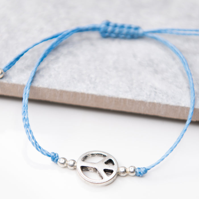 Peace String Charm Bracelet