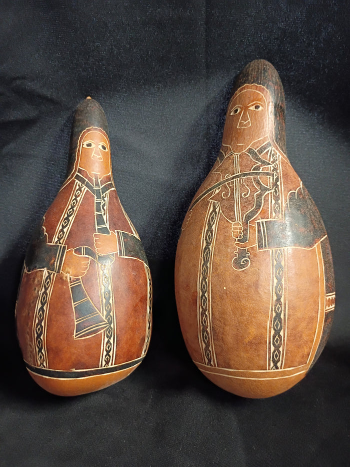 Peruvian Folk Art Gourd People