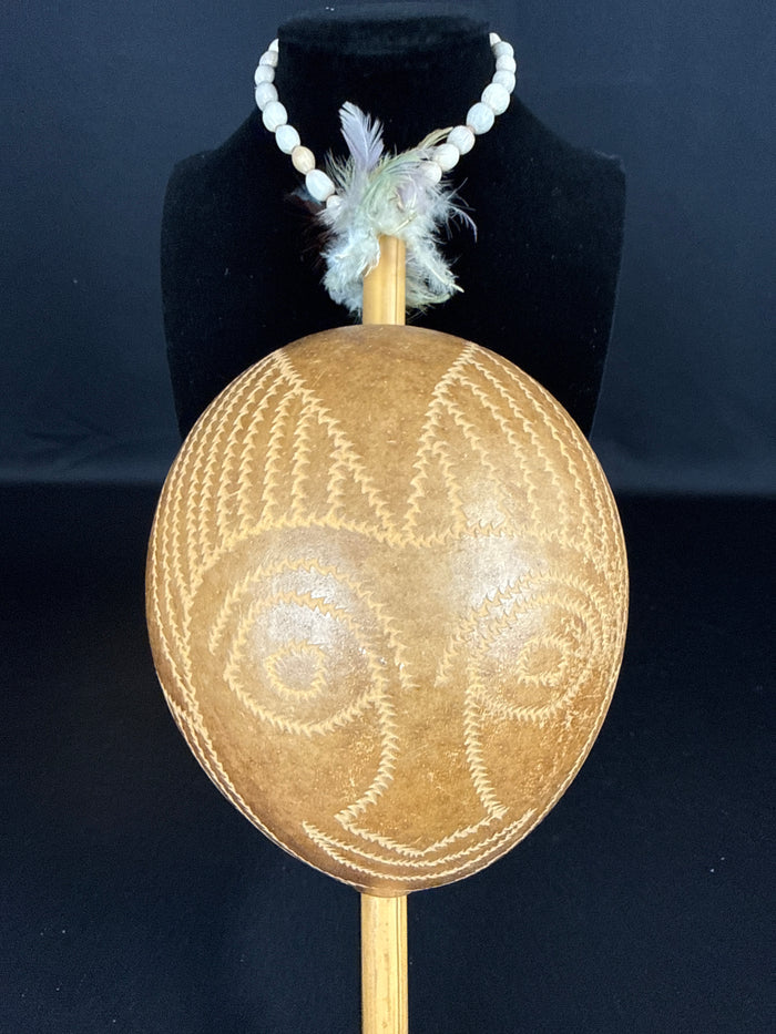 Peruvian Gourd Maraca - Hand Carved