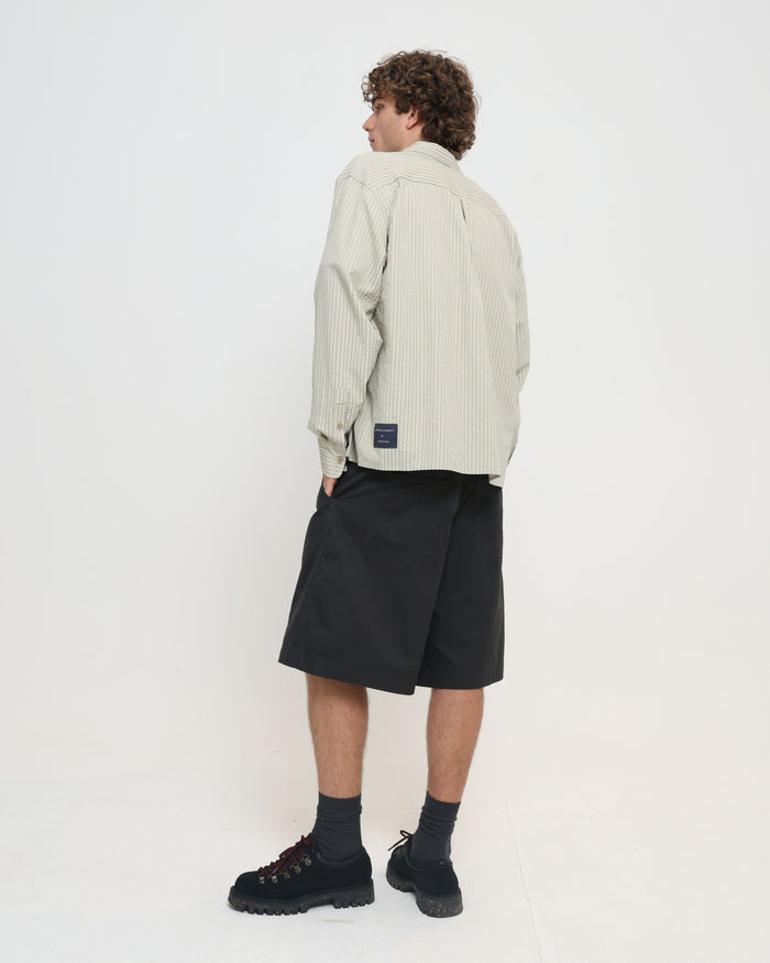 Pleated Short - Washed Charcoal