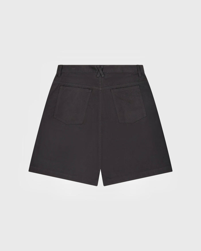 Pleated Short - Washed Charcoal