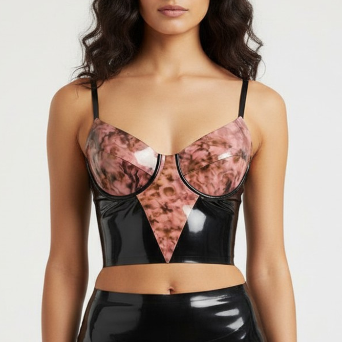 Print Marble Bustier READY TO SHIP - 34B Womens - Vex Inc. | Latex Clothing