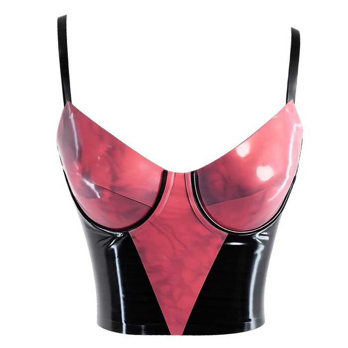 Print Tie Dye Bustier READY TO SHIP - 34B 34B / Black and Tie Dye Print Womens - Vex Inc. | Latex Clothing