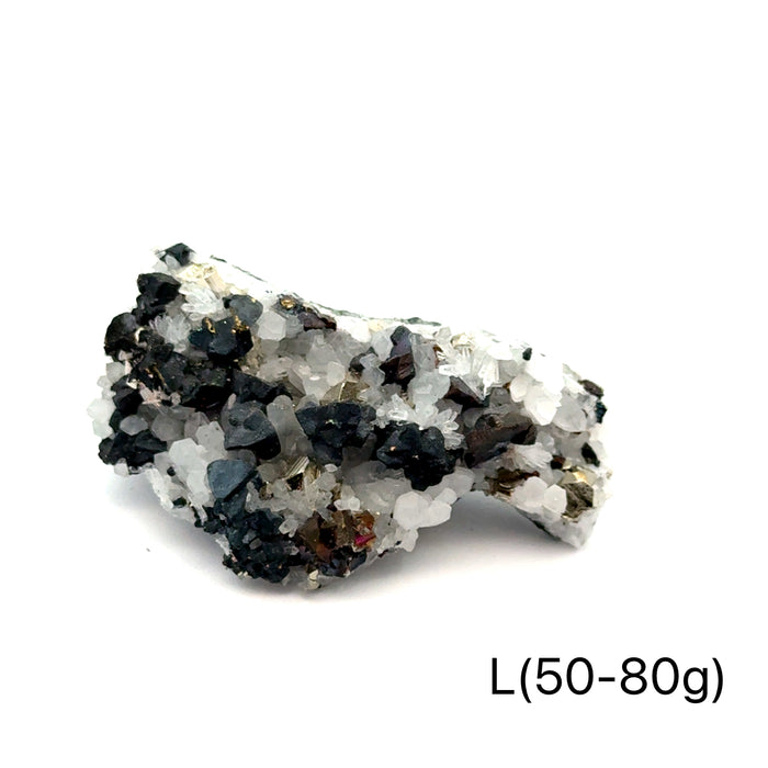 One (50-80g) Pyrite in Quartz Gemstone Cluster / L