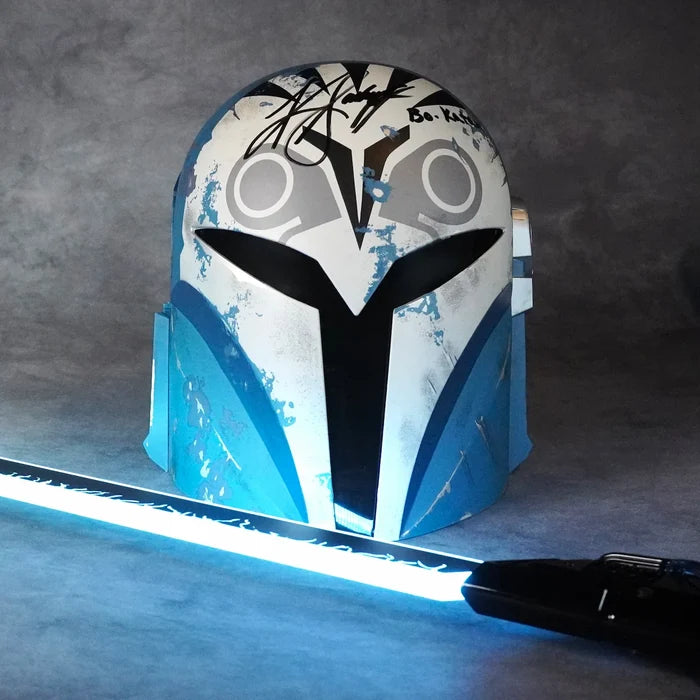 Raffle: Bo Katan Black Series Helmet Signed by Katee Sackhoff + Xenopixel Darksaber