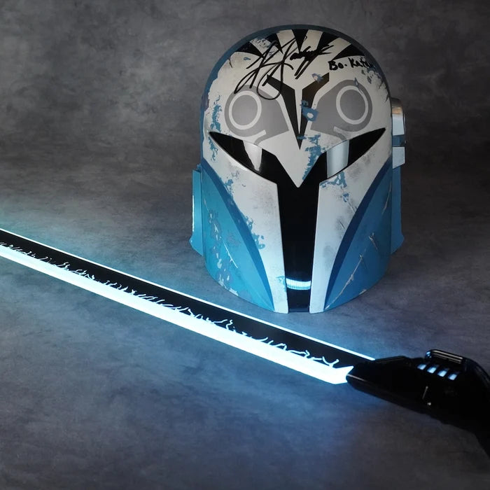 Raffle: Bo Katan Black Series Helmet Signed by Katee Sackhoff + Xenopixel Darksaber