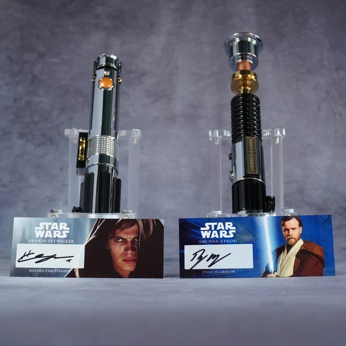 Raffle: Signed Plaque Saber Bundle – Obi-Wan & Anakin