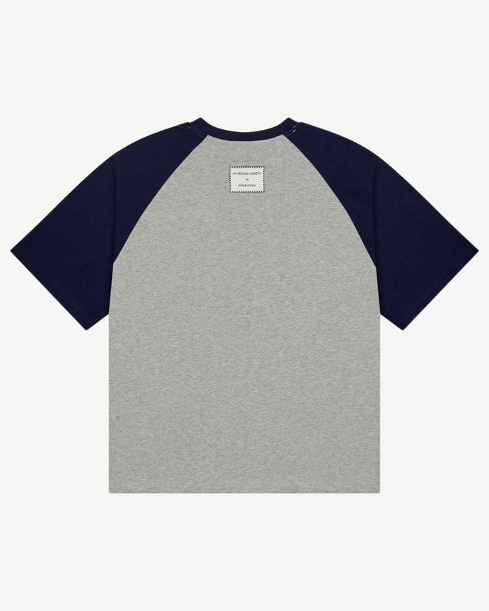 Raglan Tee - Grey / Navy