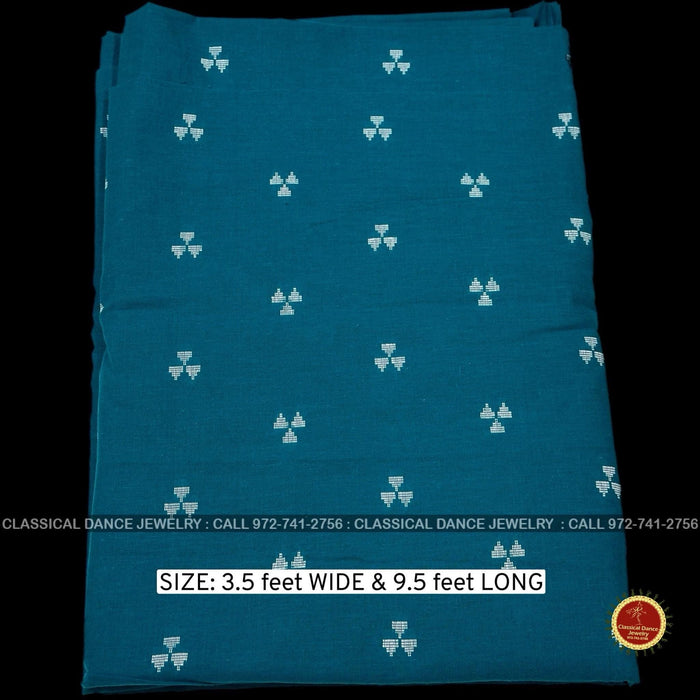 Classical Dance Jewelry RAMA BLUE GREEN Cotton Cloth Puja | Pure Natural (3 Mtr) Back Drop fabric | Alter Ammavaru Wedding Puja Festival | Classical Dance Jewelry