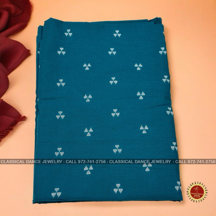 Classical Dance Jewelry RAMA BLUE GREEN Cotton Cloth Puja | Pure Natural (3 Mtr) Back Drop fabric | Alter Ammavaru Wedding Puja Festival | Classical Dance Jewelry