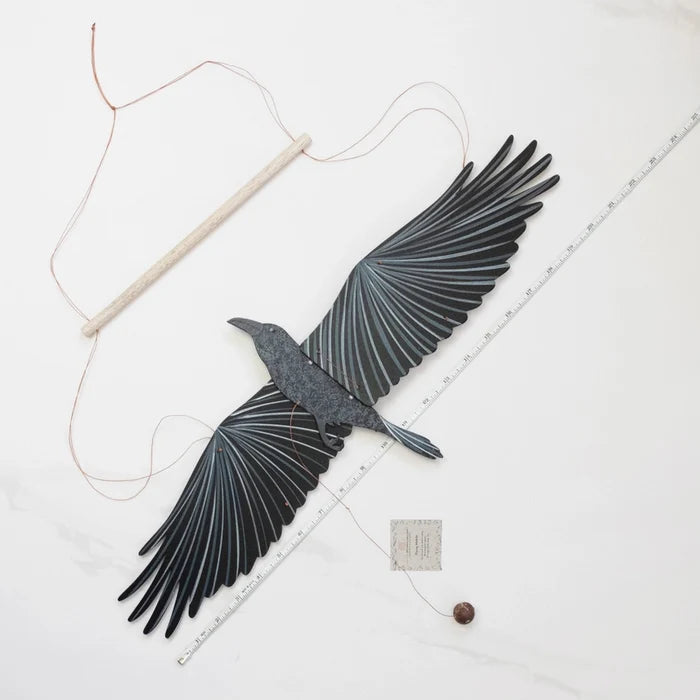 Raven Crow Blackbird Flying Mobile