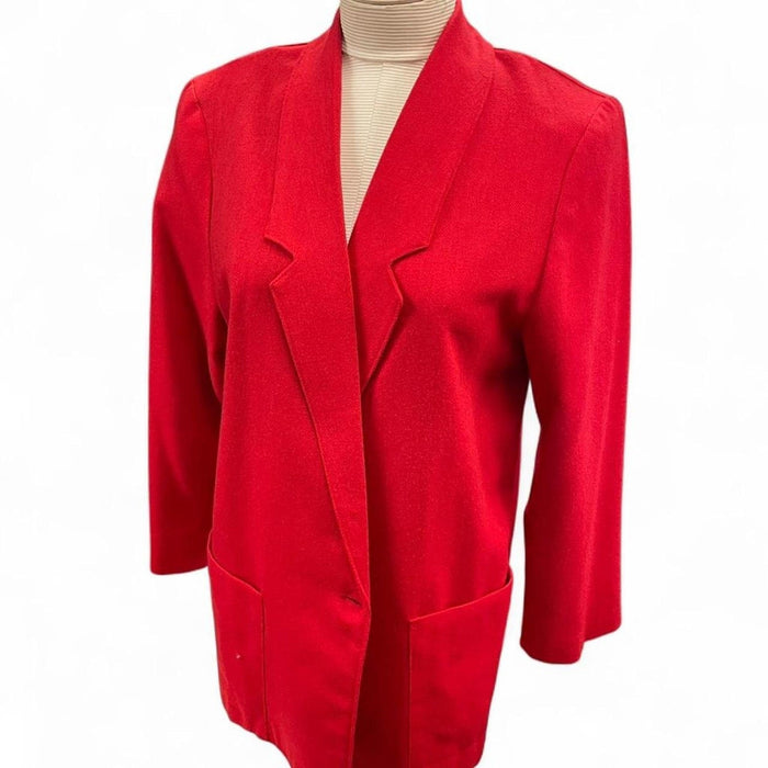 Red blazer with 34 sleeves