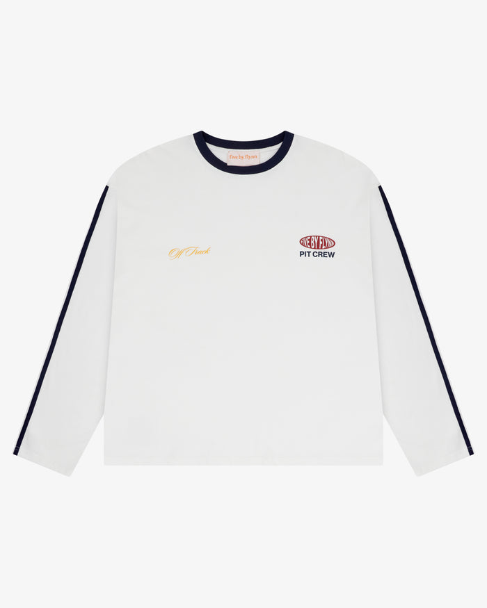 Red Bull Pit Lane / FBF LS Crop Boxy Tee - White