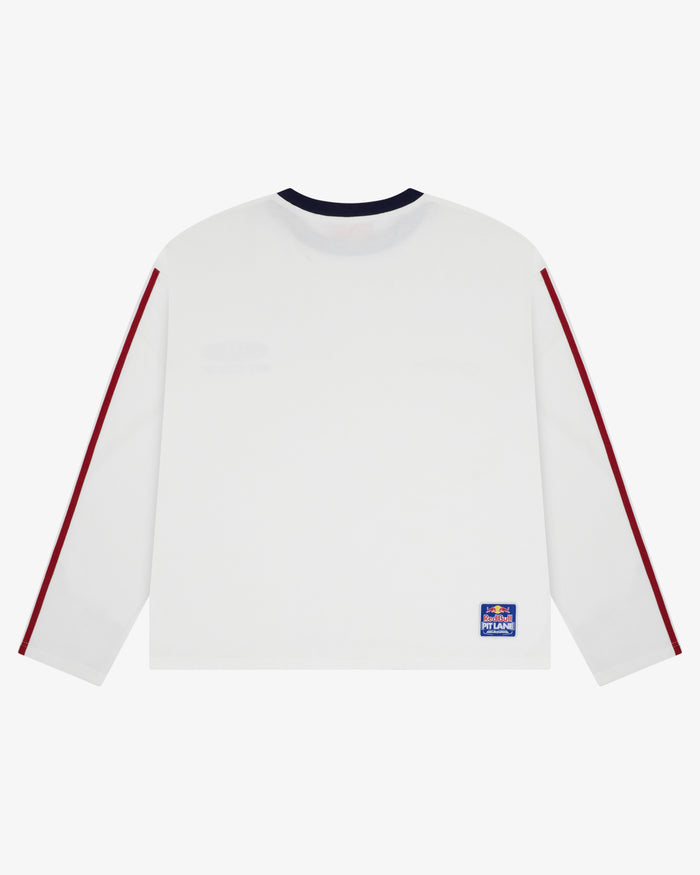 Red Bull Pit Lane / FBF LS Crop Boxy Tee - White