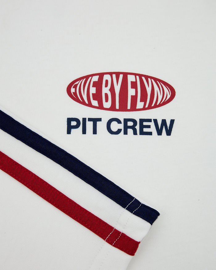 Red Bull Pit Lane / FBF LS Crop Boxy Tee - White