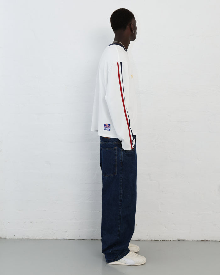 Red Bull Pit Lane / FBF LS Crop Boxy Tee - White