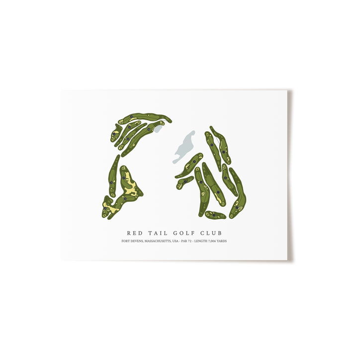 Red Tail Golf Club | Golf Course Map | Unframed