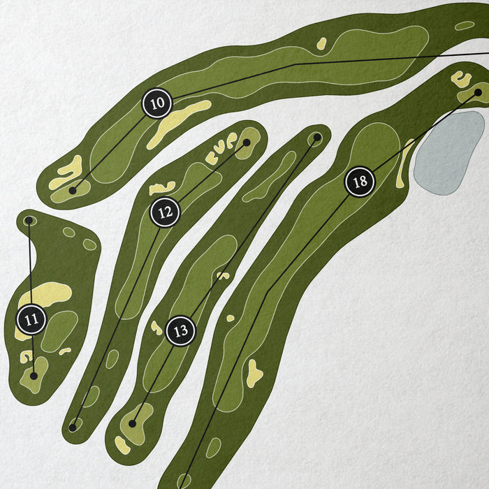 Red Tail Golf Club | Golf Course Map | Close Up
