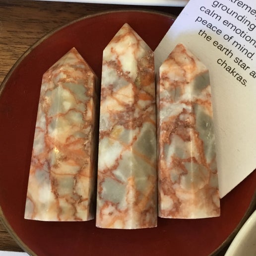 Red veined jasper tower
