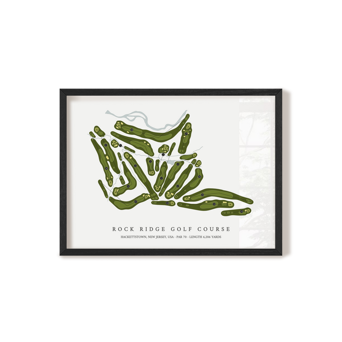 Rock Ridge Golf Course | Golf Course Map | Black Frame