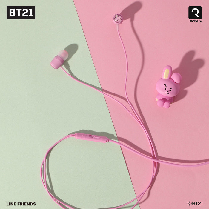 [ROYCHE X BT21] Wired Earphone with Remote & Mic