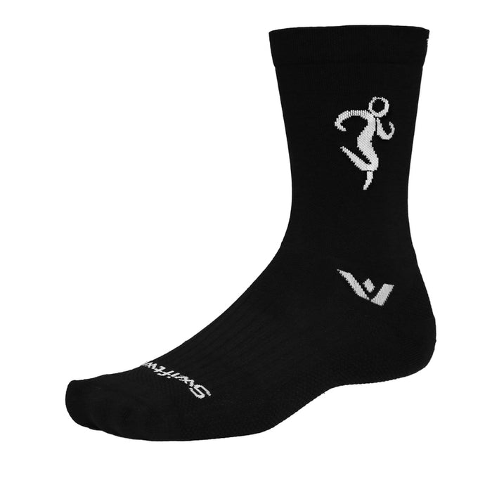 RunningLane black crew height sock