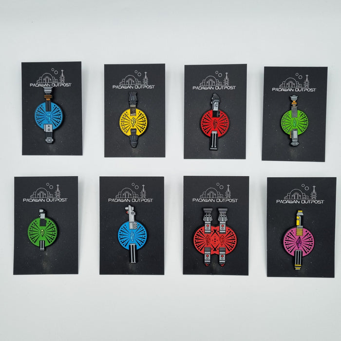 Saber crystal pin badge-Padawan Outpost