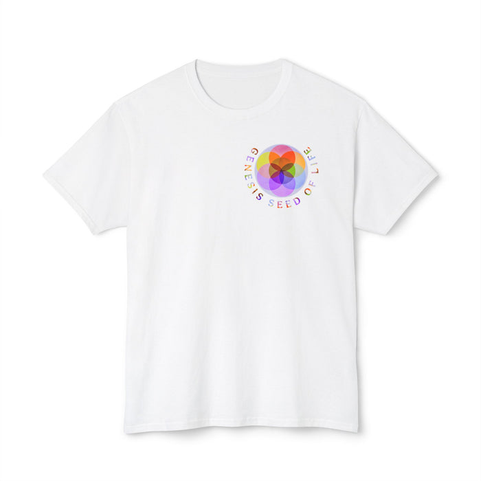 Sacred Geometry: Genesis Seed of Life 01-01 Designer Fruit of the Loom Unisex HD Cotton T-shirt