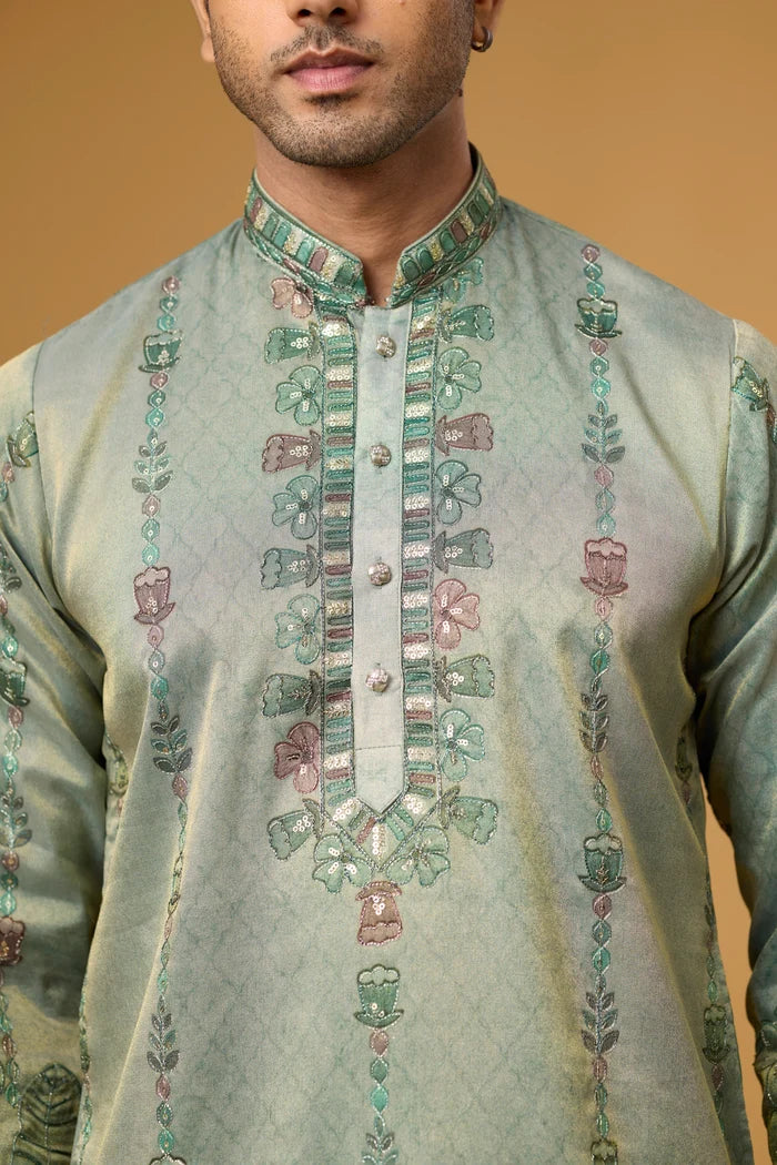 Affordable Sage Kurta Set for Men – Cultural Wear | Mahavir NX