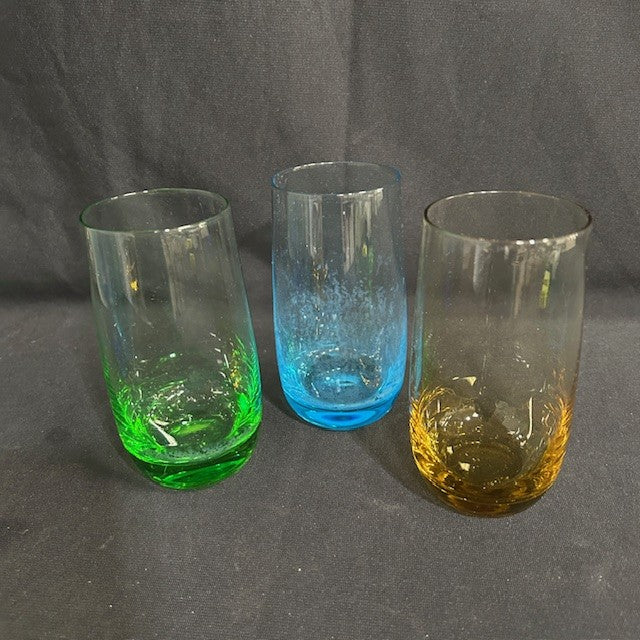 Set of 12 Multicolor Glass Tumblers