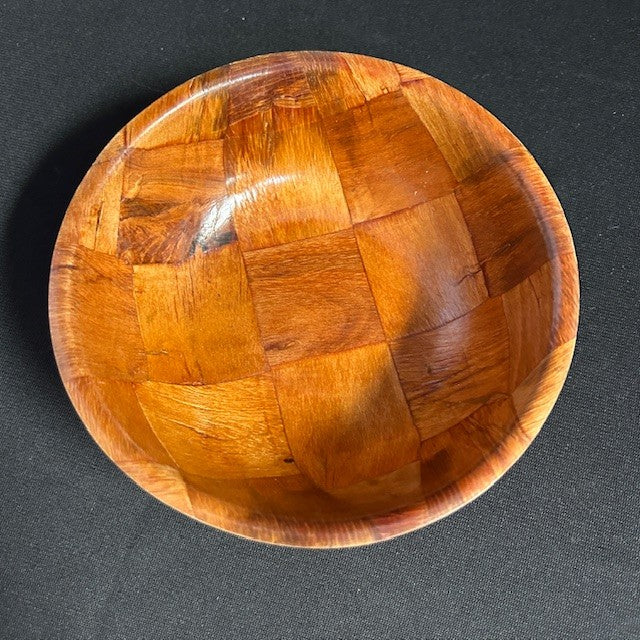 Set of 8 Woven Wooden Bowls