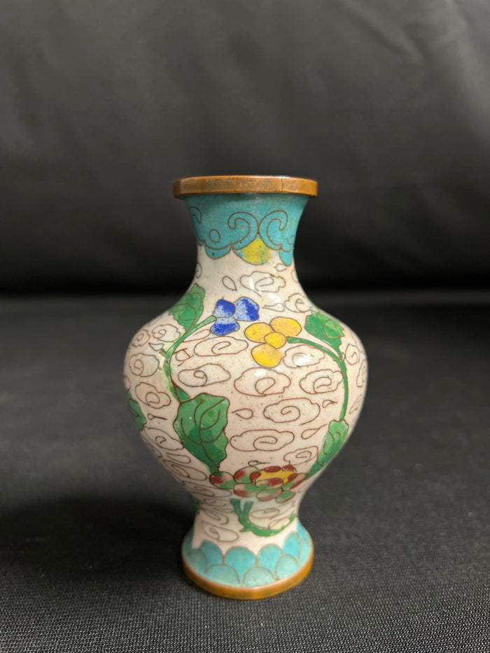 MCM Set of Two Chinese Cloisonne Miniature Vases
