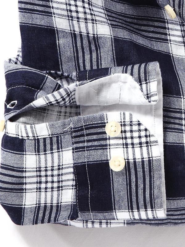 Seychelles Navy Check Linen Shirt