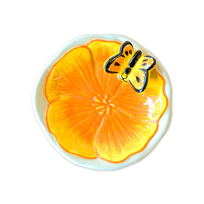 SF Mercantile - Golden Poppy Trinket Tray with Butterfly