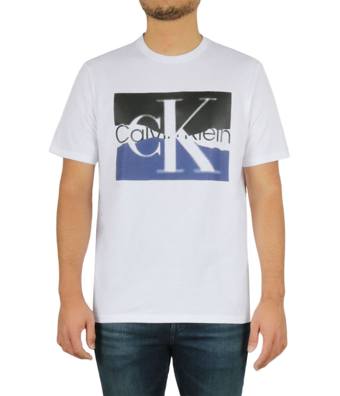 Short Sleeves Torn Logo Crew Tee