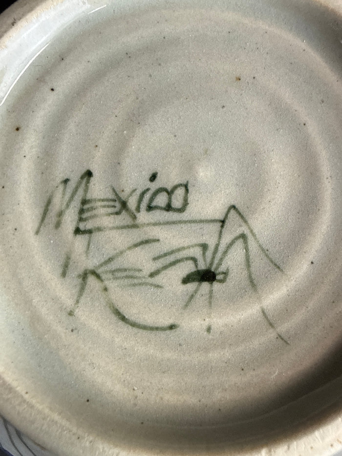 Signed Ken Edwards Handpainted Bluebird Flared Bowl