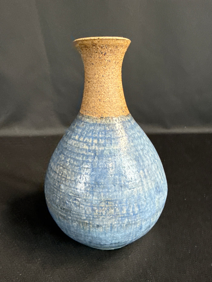 Signed Stoneware Bud Vase