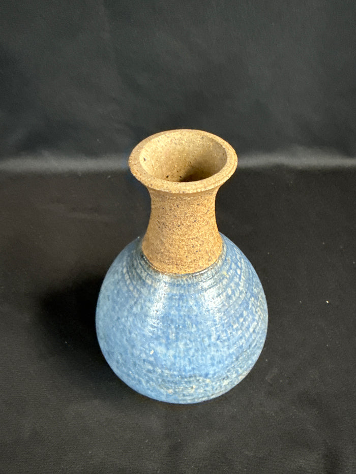 Signed Stoneware Bud Vase