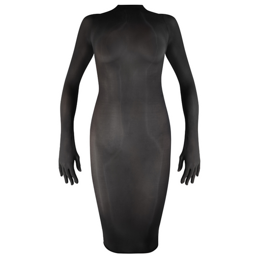 Silhouette Dress – VEX Nylon Edition - READY TO SHIP One size / Black - Vex Inc. | Latex Clothing