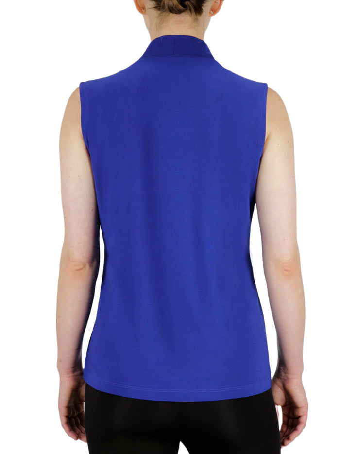 Sl Knot Front Solid Ity Knit Top