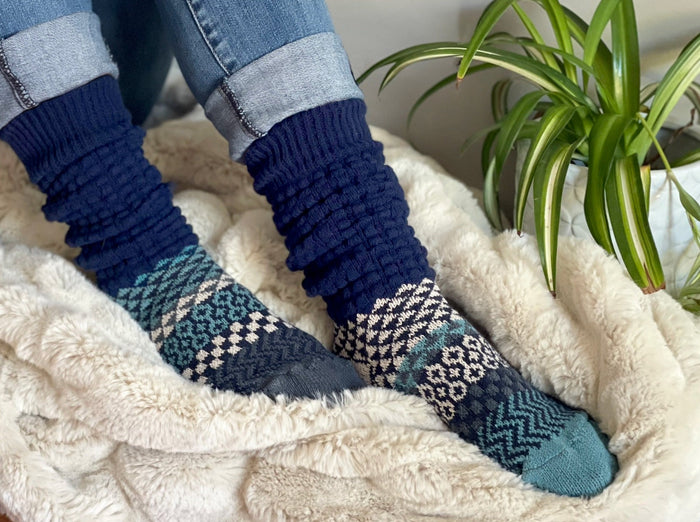 Slouch Socks - Cerulean