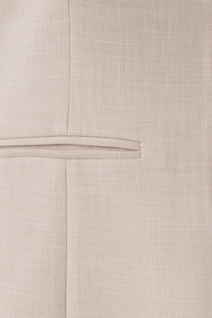 Solenne Collarless Suiting Blazer - Natural Marle