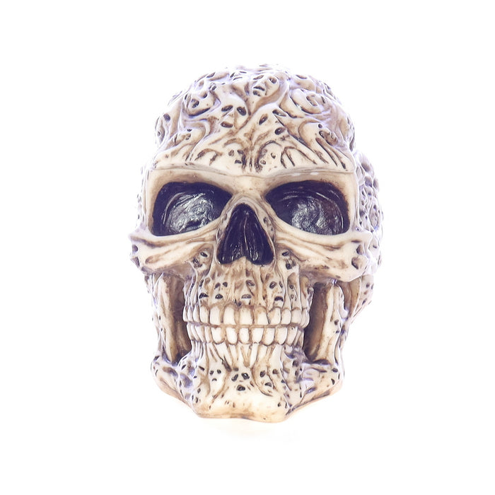 Fantasy_Art_Collection_8090_Spirit_Ghost_Print_Skull_Halloween_Figurine Front Left View